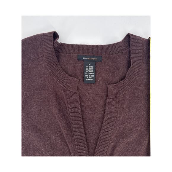 BCBGMAXAZRIA Brown Y2K Vintage Duster Cardigan Angora Cashmere Blend Medium - Picture 6 of 6